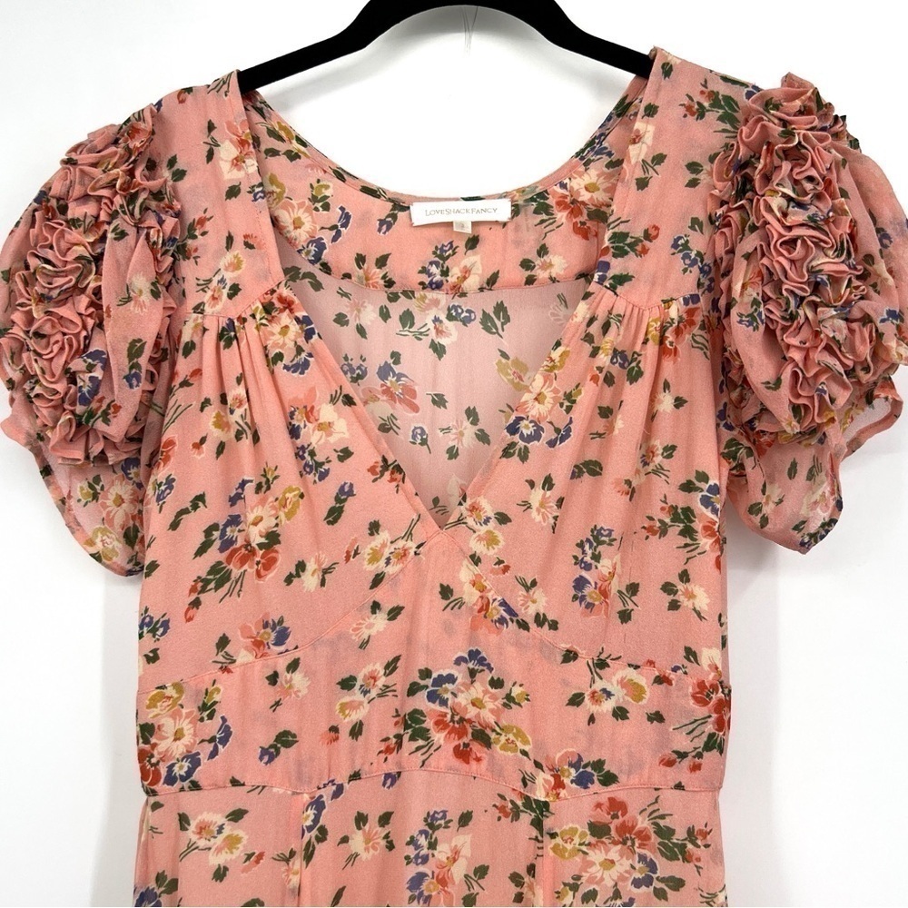 Clemence Dress in Sunset Pink
LoveShackFancy size 2 silk dress in Sunset Pink - Picture 7 of 14